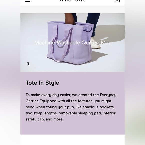 Wild One Everyday Pet Carrier Tote - Picture 12 of 13